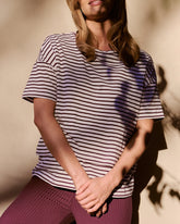 Claudette Nursing Tee White / Maroon