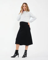 A-Line Knit Skirt Black