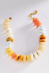 Chunky Rainbow Necklace in Pearl