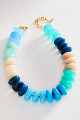Chunky Rainbow Necklace in Turquoise