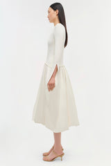 Kenlie Taffeta Knit Midi Dress