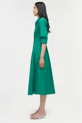 Jazz Cotton Pintuck Midi Dress