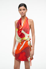 Liora Silk Dress | Red Zone