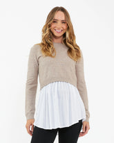 Sandy Detachable Nursing Knit Latte