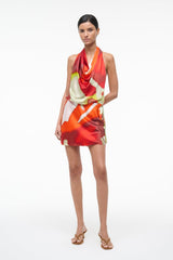 Liora Silk Dress | Red Zone