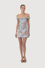 Bruna Brocade Mini Dress