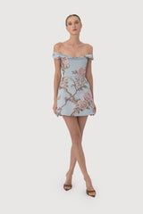 Bruna Brocade Mini Dress