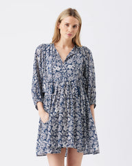 Cali Nursing Dress Ink / White