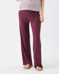 Cindy Rib Pant Maroon