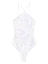 PUCCI halter neck one-piece swimsuit