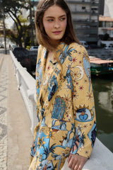 Sand Mystical Notched Lapel Blazer
