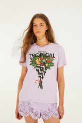 Lilac Tropical Bouquet T-Shirt