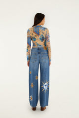 Denim Mystical Wide-Leg Pants
