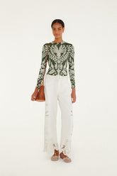 Dark Green Miranda Long Sleeve Bodysuit
