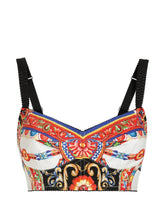 Carretto-print poplin top