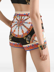 Carretto-print poplin shorts