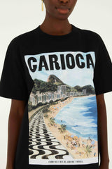 Black Landscape Carioca Relaxed T-Shirt