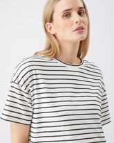 Jada Stripe Nursing Tee White / Black