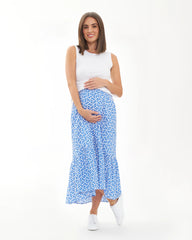 Capri Shirred Dress White / Lapis