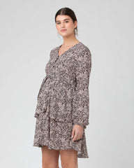 Florence Layered Dress Black / Dusty Pink