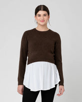 Sandy Detachable Nursing Knit Chocolate