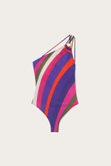 Iride Print One-Shoulder Swimsuit