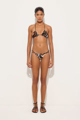 Marmo Print V-Cut Bikini Bottom