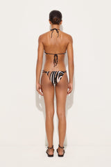 Marmo Print V-Cut Bikini Bottom