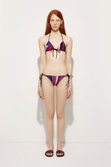 Iride Print Triangle Bikini Top