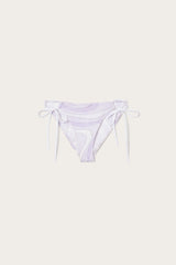 Marmo Print Bikini Bottom with Ties