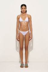 Marmo Print Bikini Bottom with Ties