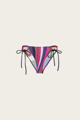 Iride Print Bikini Bottom with Ties
