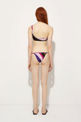 Iride Print One shoulder Bikini Top