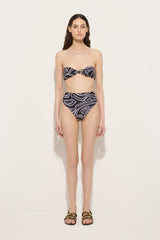 Labirinto Print Bandeau Bikini Top
