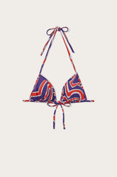 Labirinto Print Triangle Bikini Top