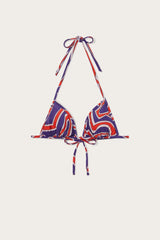 Labirinto Print Triangle Bikini Top