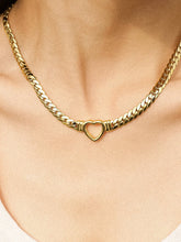 Tessa 14K Non-Tarnish Heart Snake Chain Necklace: Yellow Gold / Necklace