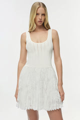 Ellis Knit Lace Mini Dress