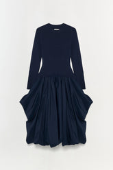Kenlie Taffeta Knit Midi Dress