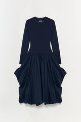 Kenlie Taffeta Knit Midi Dress