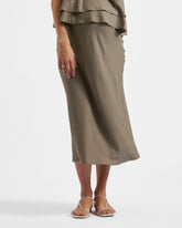 Debbie Linen Skirt Olive