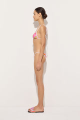 Orchidee Print Triangle Bikini Top