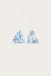 Orchidee Print Triangle Bikini Top