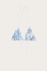 Orchidee Print Triangle Bikini Top