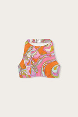 Orchidee Print Bikini Top