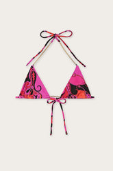 Orchidee Print Triangle Bikini Top