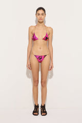Orchidee Print Triangle Bikini Top