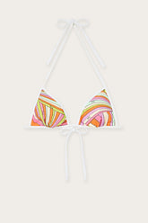 Iride Print Triangle Bikini Top