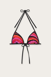 Iride Print Triangle Bikini Top
