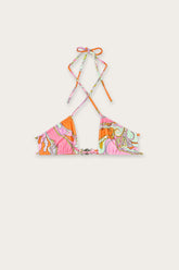 Orchidee Print Bikini Top